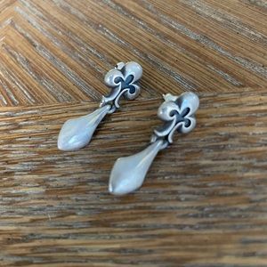 James Avery RARE Vintage Retired HTF Fleur de Lis earrings!